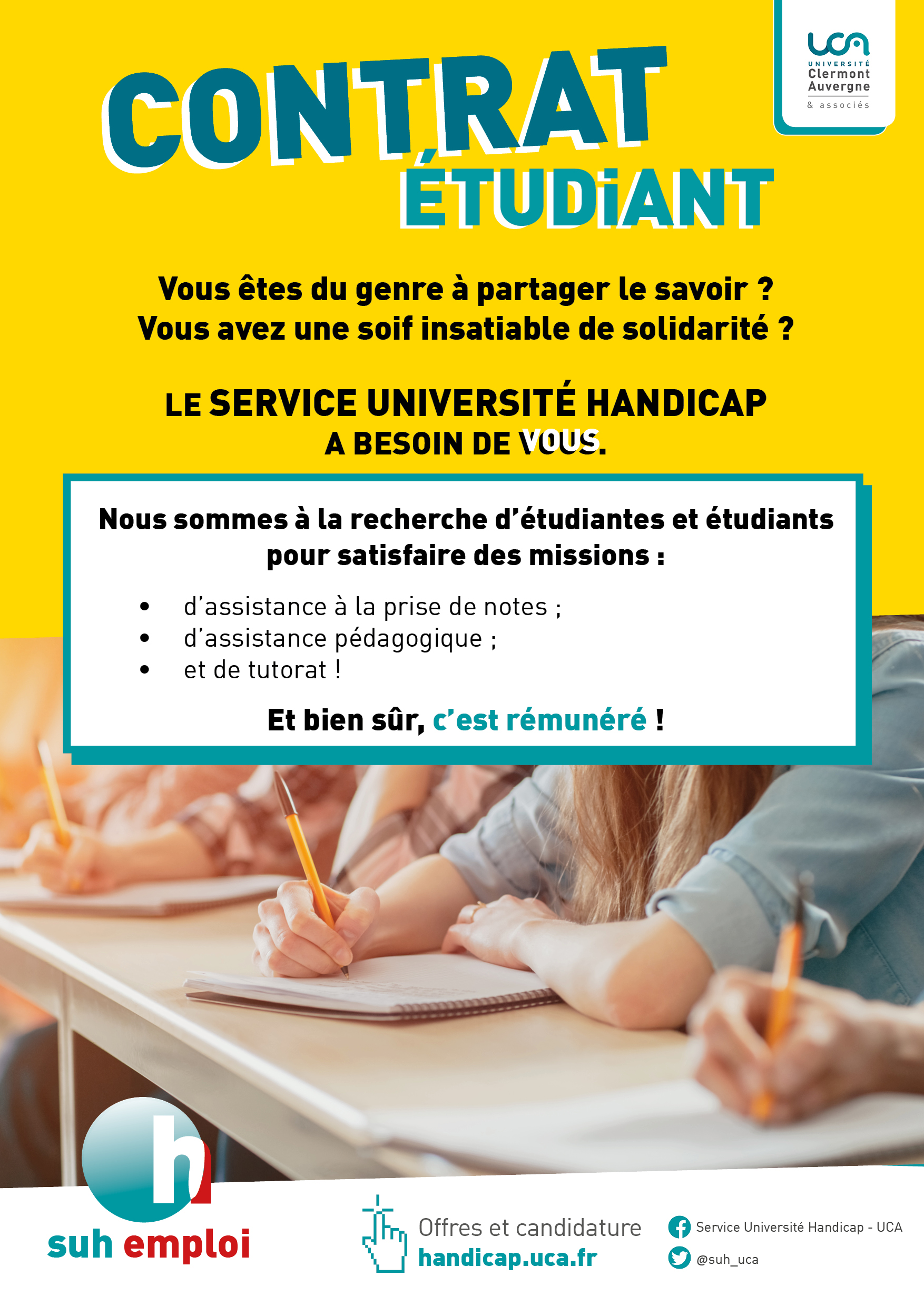 Le Service Universit�� Handicap recrute