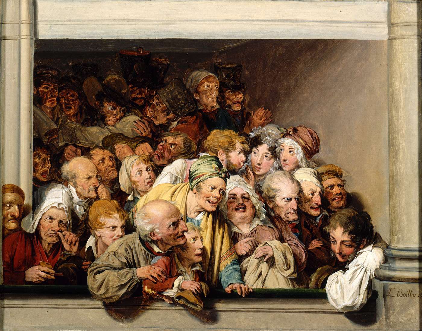 Louis-L��opold Boilly (1761-1845), Une loge, un jour de spectacle gratuit, 1830